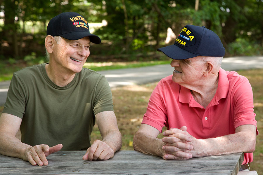 Service veterans from Vietnam and Korea